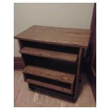 VERY NICE OAK ANYWHERE OR COMPUTER CABINET ON WHEELS