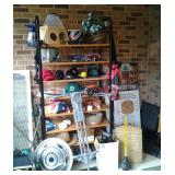 PICNIC BASKET, CEDAR CLOSET WOOD, FURNACE, AIR FILTERS, SHOVELS, POGO STICKS, HUB CAPS, SOCCER BALLS
