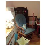 CRIBS, MATTRESSES, WOOD GLIDER, GARBAGE CANS, KIDS TOYS, LAMPS, DRESSER, MIRROR, PEG BOARD, ETC