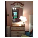 BEAUTIFUL MEDIUM DRESSER & BEAUTIFUL TALL MIRROR FOR WALL OR DRESSER, DIAPER GENIE ELITE, MORE!