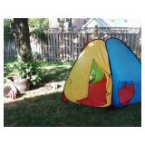 WHISKEY BARREL, SET OF WEIGHTS, GREAT LARGE FOLDABLE KIDS TENT
