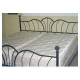 Queen size bed - wrought iron head and foot board