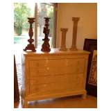 4 drawer dresser and candlestix