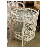 Vintage Wicker Bar Cart