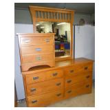 Mission Oak Dresser & Night Stand