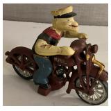Popeye on Motorcycle Cast iron