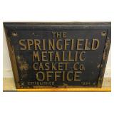 Springfield casket Co. Bronze Plaque