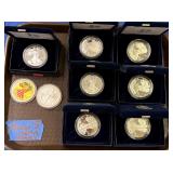 9 Silver Liberty Eagles