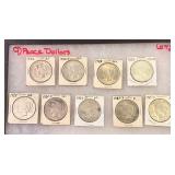 9 Peace Dollars