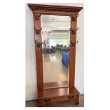 Oak Hall Tree w/Beveled Mirror