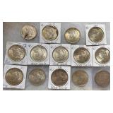 (14) Peace Dollars