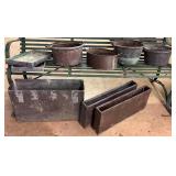 Copper pots of varying sizes & shapes