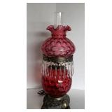 Cranberry gon with the wind lamp Glass prisms