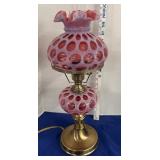 Cranberry Coin Dot 24" Lamp