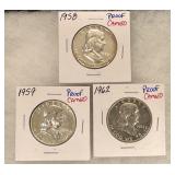 Proof Silver franklin Halfs