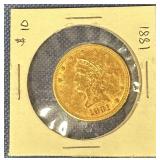 1881 $10 Gold Liberty