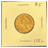 1882 $5 Gold Liberty