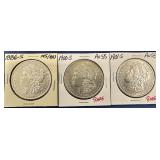 High Grade/Key Date Morgans 1886-S, 1900-S,1901-S