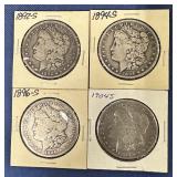 1892-S, 1894-S, 1896-S, 1904-S Morgans