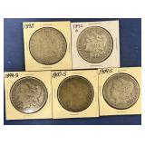 Peace Dollars 1928-S, 1934-S, 1935-P, 1935-S