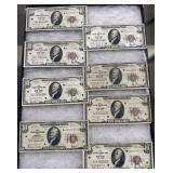 $10 1929 Federal Reserve of NY Brown Seal Notes