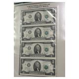 uncut $2 Bills