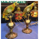 Art Deco Parrot Lamps