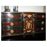 •	Portuguese Louis XIV Period Tortoise Inlaid Chest on Stand