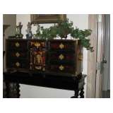 •	Portuguese Louis XIV Period Tortoise Inlaid Chest on Stand