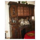 •	Renaissance Period Walnut China Buffet