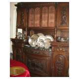 •	Renaissance Period Walnut China Buffet