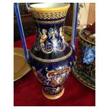 •	Gien France Faience Cachet Pot & Hand painted Vases