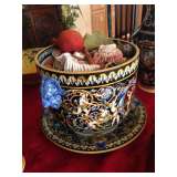 •	Gien France Faience Cachet Pot & Hand painted Vases