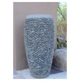 Large pot with river rocks