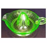 Depression Era Green Vaseline Juicer / Reamer