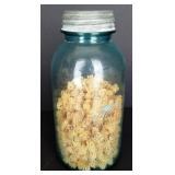 Blue Half Gallon Ball Canning Jar with Zinc Lid & Crocheted Jar Cover