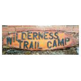 Large Wooden Camp Sign