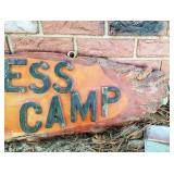 Large Wooden Camp Sign