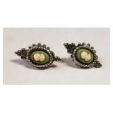 Small Costume Cameo Earrings