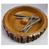 Nut Bowl with Tools