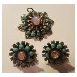Costume Brooch & Clip-On Earrings
