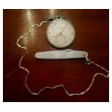 14K White Gold Elgin Watch / As Is