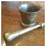 Brass Mortice & Pestle