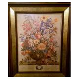 Vintage Framed Birth Month Floral Print X 4
