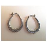 Sterling Silver Pierced Hoop Earrings