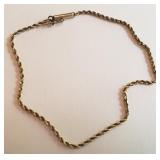 14 K Yellow Gold Twisted Rope Bracelet