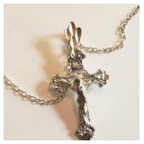 Sterling Chain w/ Sterling Cross Pendant