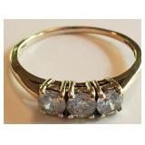 10 K Yellow Gold CZ Ring