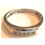 10 K White Gold & Diamond Ring
