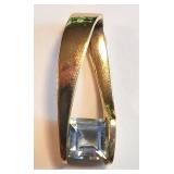 14 K Yellow Gold Pendant / Topaz  Accent Stone